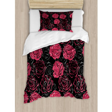 Ombre Rose Blooom Art Duvet Cover Set