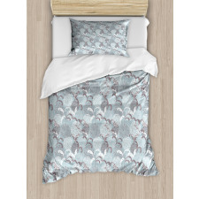 Soft Shabby Petals Leaf Duvet Cover Set