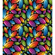 Colorful Flowers Vintage Duvet Cover Set