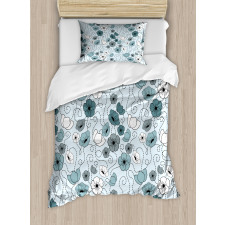 Doodle Floral Botany Duvet Cover Set