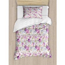 Pastel Tones Leaves Duvet Cover Set