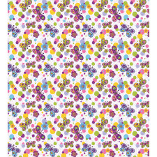 Vibrant Flora Dots Duvet Cover Set