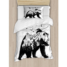 Wildlife Mammal Silhouette Duvet Cover Set