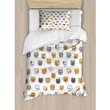 Happy Funny Kittens Duvet Cover Set