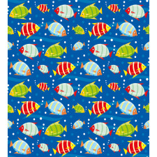 Vibrant Fish Marine Art Duvet Cover Set