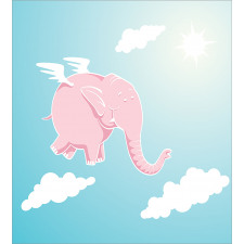 Pink Elephant Happiness Duvet Cover Set