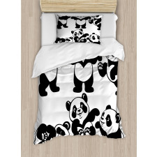 Playful Panda Bear Zoo Duvet Cover Set