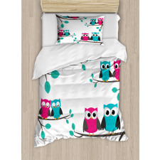 Couples of Owls on Tree Duvet Cover Set