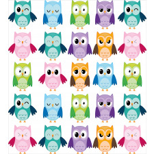 Friendly Bird Owl Comic Duvet Cover Set