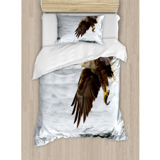 Bird with White Feathers Duvet Cover Set