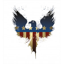 USA Flag Bird Silhouette Duvet Cover Set