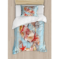 S Seashells Nautical Duvet Cover Set