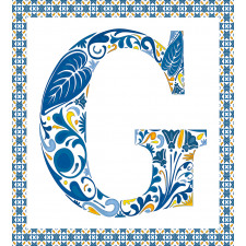 Tile Designed Letter G Duvet Cover Set