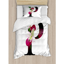 Lady Slipper Flower Duvet Cover Set