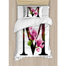 M with Magnolia Floral Duvet Cover Set