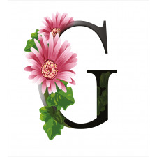Gerbera Blossom G Font Duvet Cover Set