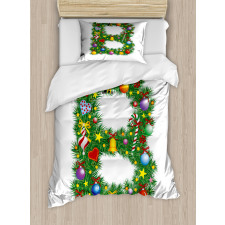 Candy Cane Suit with B Duvet Cover Set