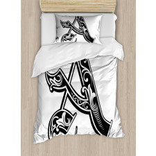 Soft Curved Lines Duvet Cover Set