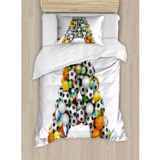 Sports Balls Stacked Duvet Cover Set