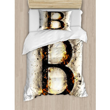 Language in Flames Duvet Cover Set