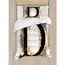 Blazing Uppercase D Duvet Cover Set