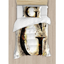 Blaze Alphabet Burnt Duvet Cover Set