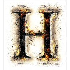 Ablaze H Sign Alphabet Duvet Cover Set