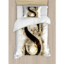 Uppercase S Fiery Hot Duvet Cover Set