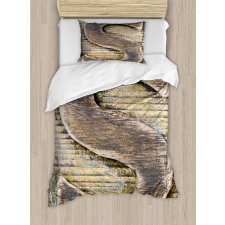 Wooden Block S Font Duvet Cover Set