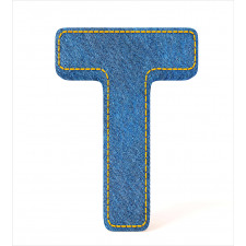 Blue Jean Texture T Duvet Cover Set