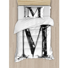 Stencil Art Style Funk Duvet Cover Set