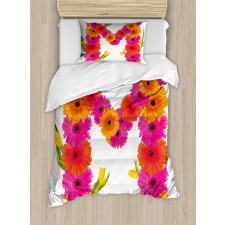 Gerbera Flowers Tulips Duvet Cover Set