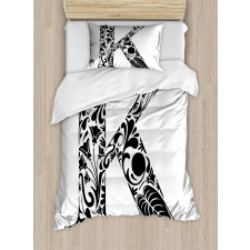 Black Silhouettes Art Duvet Cover Set