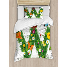 Green Foliage Animals Duvet Cover Set