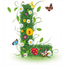 Flower Themed Image L Duvet Cover Set