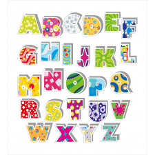 Alphabet Set Colorful Duvet Cover Set