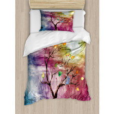 Owl on Tree Duvet Cover Set