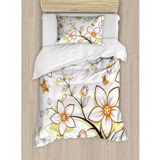 Seasonal Flora Fauna Duvet Cover Set