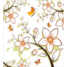 Seasonal Flora Fauna Duvet Cover Set