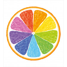 Rainbow Colored Orange Duvet Cover Set