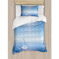 Icy Boat Sunny Weather Duvet Cover Set