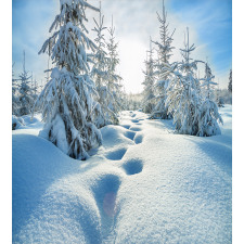 Blue Sky Tree Footprints Duvet Cover Set