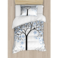 Tree with Snowflakes Duvet Cover Set