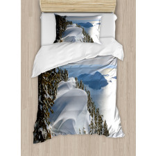 Pacific Ocean Mountains Duvet Cover Set