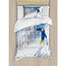 Skiing Extreme Sports Duvet Cover Set