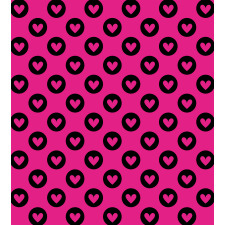 Hearts Big Black Spots Duvet Cover Set