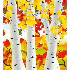 Autumn Scene with Leaves Duvet Cover Set