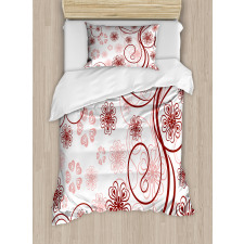 Flowers Bold Lines Duvet Cover Set