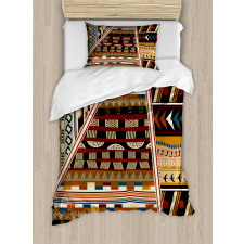 Geometrical Folkloric Duvet Cover Set