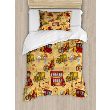 Steampunk Vintage Vehicle Duvet Cover Set